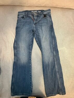 Wrangler Retro Relaxed Boot Jeans - Dark Blue with Brown Trim